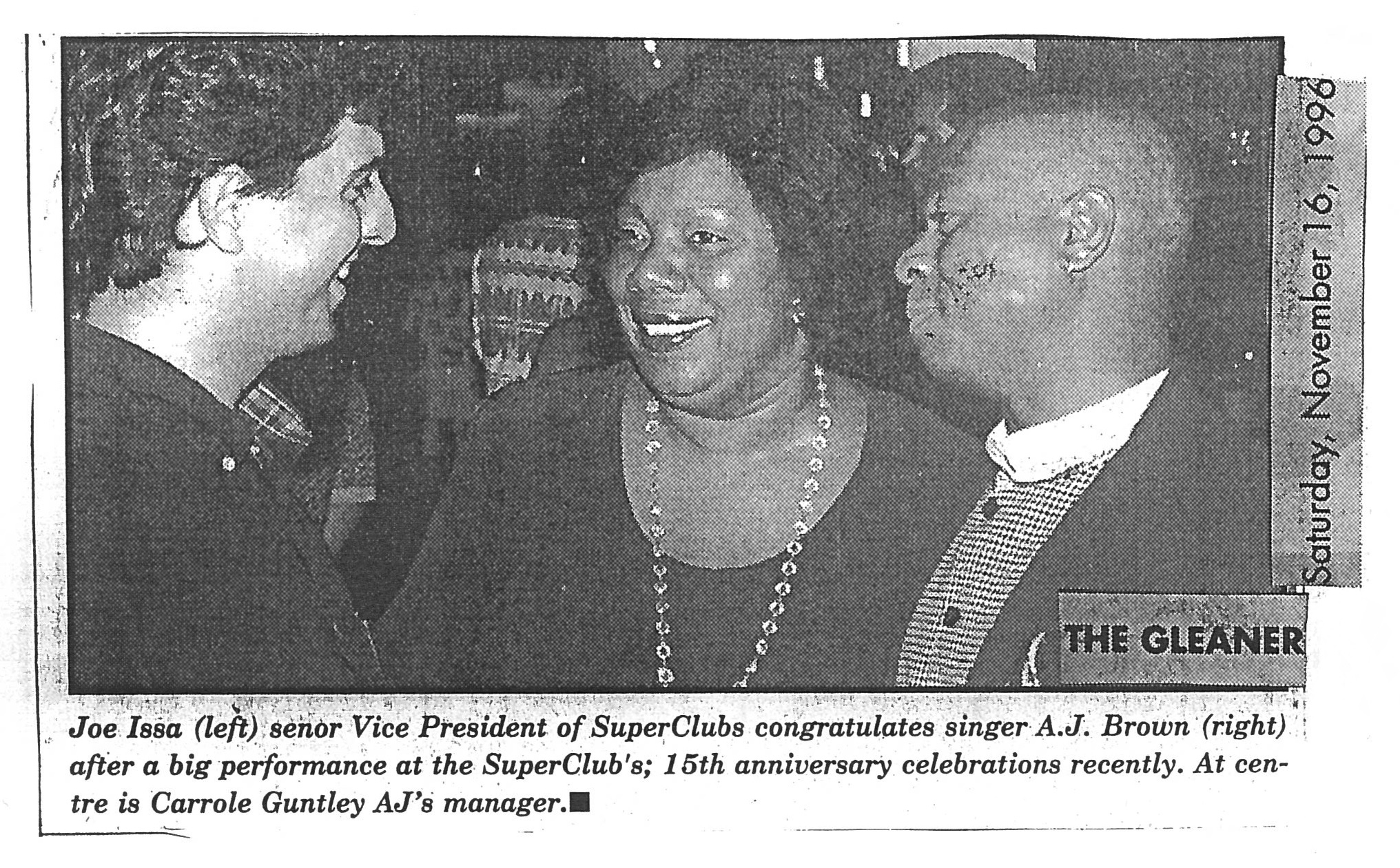  - 387-joe-issa-congratulates-singer-aj-browns-the-gleaner-november-16-1996-joe-joey-joseph-issa-jamaica